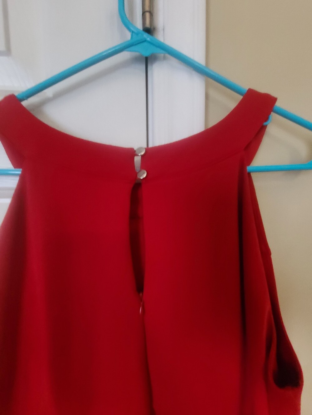Red Dress Ruffle Bottom - Picture 3 of 4